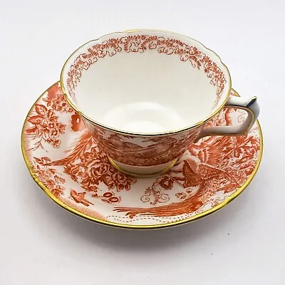 Buy Royal Crown Derby Red Aves Replacement Tea Cup And Saucer 1979  First Quality  • 19.95£