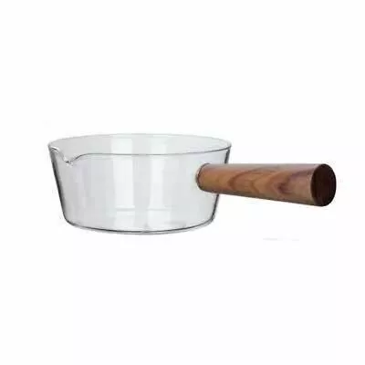 Buy Glass Cooking Pot Milk Noodle Pot Soup Stock  Porridge Pots Wooden  Handle Open • 12.32£