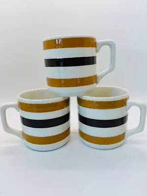 Buy Vintage Carrigaline Irish Pottery Coffee MUG Butterscotch Brown Stripe 3 RARE • 28.77£