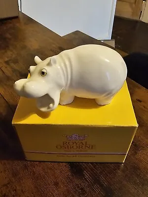 Buy Royal Osborne White China Hippo - With Original Box • 8.99£
