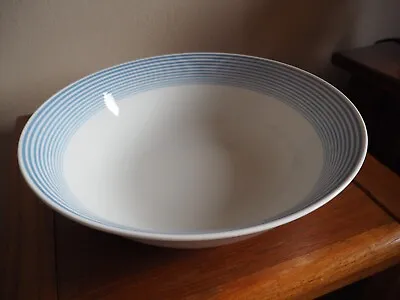 Buy JOHNSON BROTHERS LINEAR LARGE SERVING /FRUIT BOWL : Linear White With Blue Lines • 15.99£