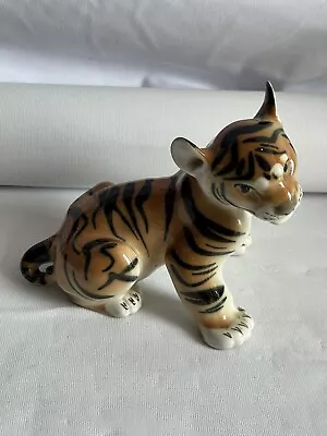 Buy Vintage Lomonosov Russian USSR Tiger Cub Porcelain China Figurine  • 9.99£