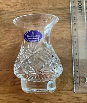 Buy Royal Doulton Crystal Glass Grace Violet Posy Vase. NEW, IN ORIGINAL BOX • 40£