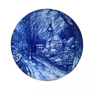 Buy Vintage Leftmann Weiden Bavaria Plate With Hanging Hook Snow Scence • 9.99£