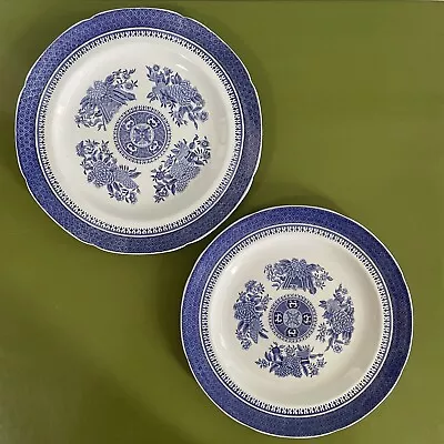 Buy COPELAND SPODE Blue Fitzhugh Lunch & Salad Plates Old Mark Set Of  2 • 22.28£