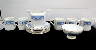 Buy Tea Set X 12 Coalport Revelry Bone China Milk Jug Sugar Bowl Cup Saucers • 19.99£