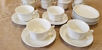 Buy 4 Adams China Empress Cups/Saucers White Stoneware England  • 18.96£