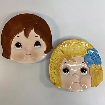 Buy Dolly Dingle & Billy Bumps Set Of 2 Hanging Plate House Of Global Art 1982 Japan • 101.90£