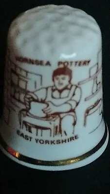 Buy Hornsea Pottery East Yorkshire 1949-2000 Porcelain Glass China Souvenir Thimble • 9.95£