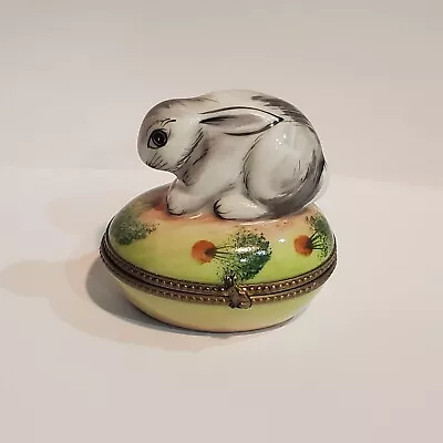 Buy Limoges France Porcelain Trinket Box Peint Main Rabbit Bunny Easter • 150.91£