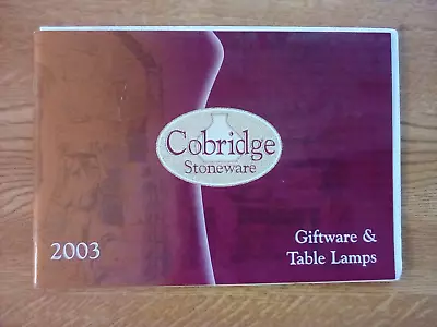 Buy Cobridge Pottery 2003 Giftware & Table Lamps Catalogue  With Price List • 2£