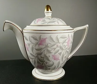 Buy Minton Teapot Petunia Pink Gray English Vintage Tea Pot 20cm Tall • 35.72£