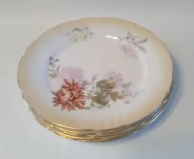 Buy 4 Antique Doulton Burslem Dinner Plates Floral Pattern A8356 (approx 10 Ins) • 35£