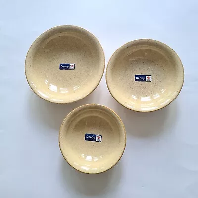 Buy Denby Studio Craft Birch Large & Medium & Small Shallow Bowl Brand New (3 Pcs) • 19.50£