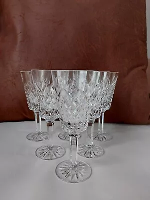 Buy Tyrone  Crystal  - 6 White  Wine Glasses  Sperrin  Pattern.  From Early 1980s  • 59£