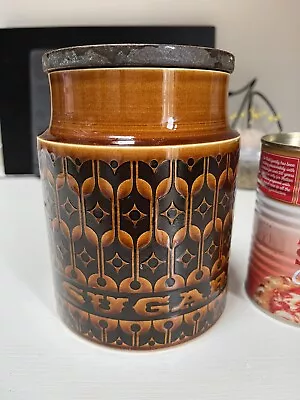 Buy Vintage Hornsea Pottery Heirloom Sugar Storage Jar With Wooden Lid And Seal 1975 • 5.99£