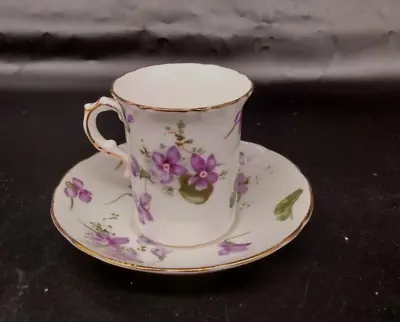 Buy Vintage Hammersley Victorian Violets Fine Bone China Teacup Saucer Set Tea Cup • 14.18£