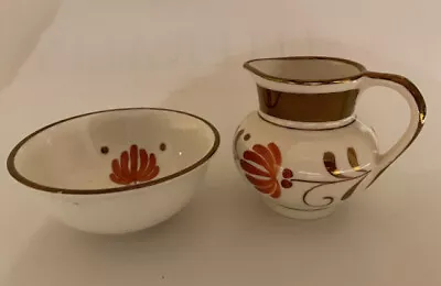 Buy Grays Pottery Small Jug And Matching Bowl With Copper Lustre Design • 12.50£