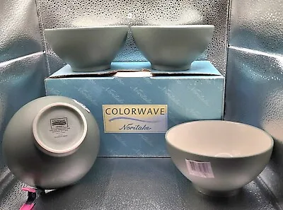 Buy Noritake Green Colorwave Stoneware Rice Bowl Set Of 4 Original Box Unused #8485 • 42.05£