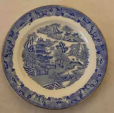 Buy Vintage Bone China Side Plate, Blue & White Willow Design • 3£