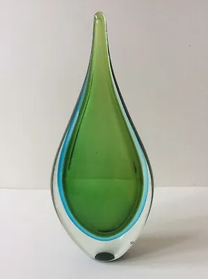 Buy Super Murano Sommerso Large Sculptural Glass Teardrop In Vgc • 145£