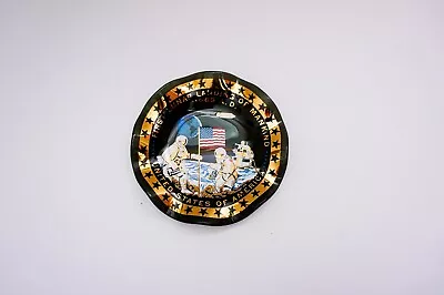 Buy Vintage 1969 First Lunar Landing Commemorative Glass Ashtray/Plate • 8.99£