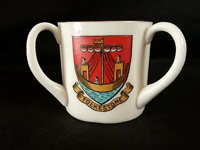 Buy Goss Crested China - FOLKESTONE/CINQUE PORT OF/KENT - Loving Cup 59mm - Goss. • 5.60£