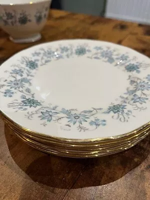 Buy Colclough Braganza Blue Floral Bone China Tea Plates, Dessert Plate, Cake Plates • 2.50£