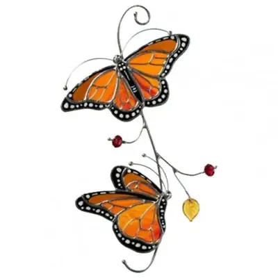 Buy Suncatcher For Window, 2 Butterfly Stained Glass Suncatcher Hanging Color Gift • 14.29£