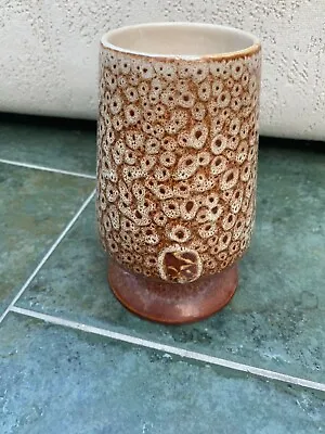 Buy Vintage New Devon Pottery Honeycomb Glaze Vase  - THINK SECOND - PLS READ • 12.99£