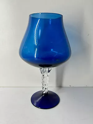 Buy Bohemia Vintage Large Cobalt Blue Crystal Wine Glass • 25.19£