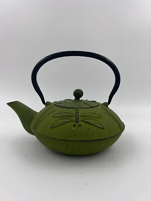 Buy Green Dragonfly Japanese Cast Iron Teapot With Infuser Filter And Lid  • 17.48£