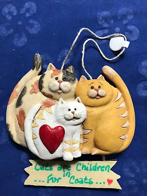 Buy CAT CHRISTMAS ORNAMENT   Cats Are Children In Fur Coats   Group Of Kitties  • 4.76£