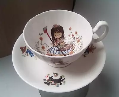 Buy Brixham Pottery (?) Vintage  Baby / Nursery Rhyme  Cup & Saucer - Mary Mary • 8£