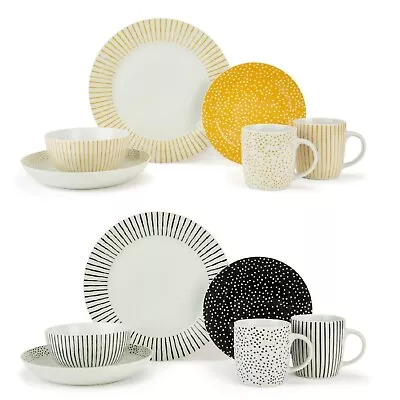 Buy 20 Piece Dinner Set Porcelain Dinnerware Tableware Crockery Plates Bowls Mugs • 49.99£