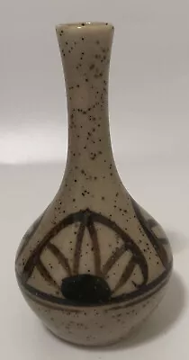 Buy Vintage Otagiri OMC Japan Tan Brown Speckled Stoneware Hand Painted Bud Vase 5  • 9.73£