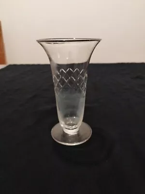 Buy Stuart Crystal - Trumpet Shaped Footed Vase With Diamond Cuts & A Collared Base • 8£