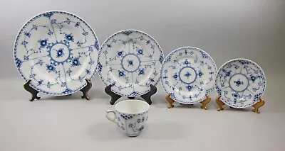Buy Royal Copenhagen BLUE FLUTED HALF LACE Porcelain 5pc Place Setting  Multiple Ava • 264.14£