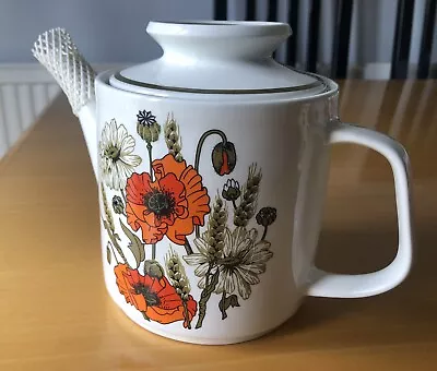 Buy Vintage J & G Meakin Studio Ceramic Poppy Pattern Tea Pot. • 16.99£