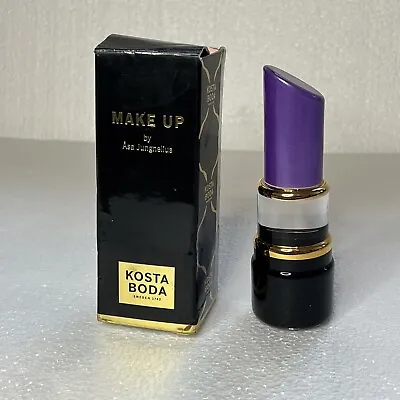 Buy Kosta Boda Mini Glass Lipstick Sculpture Amethyst - Asa Jungnelius Mini Make Up • 56.58£