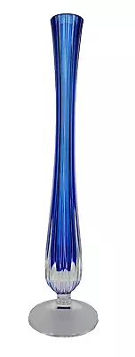 Buy Vintage Crystal 24% Cobalt Blue Glass Bud Vase J. G. Durand Double Cased France • 23.65£