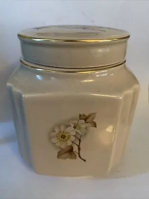 Buy Sadler Vintage Square Lidded Ginger Jar / Tea Carddy / Autumn Apple Blossom? • 7.99£