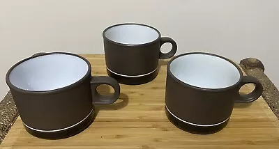 Buy 3x Vintage Hornsea Potteries Lancaster Vitramic CONTRAST Design Tea/ Coffee Cups • 5£