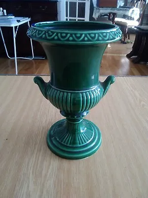 Buy Vintage Dartmouth Pottery Urn/Vase 67A Dark Green, 9inches Tall • 10£