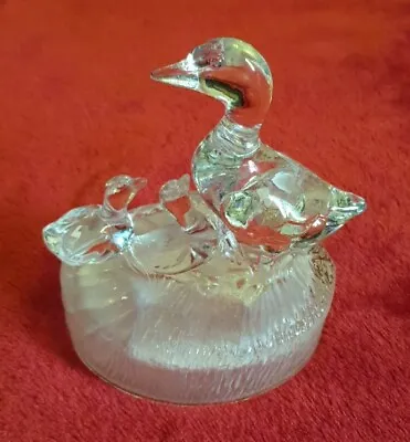 Buy Vintage Crystal RCR Glass Duck And Ducklings Figurine Ornament • 12.99£