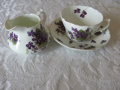 Buy Hammersley Victorian Violets-England-Bone China- 6 Oz Cup/Saucer+ Creamer • 35.04£