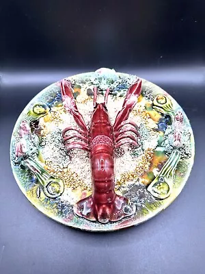 Buy Vintage Palissy Majolica Lobster Plate 9.5 Inch Diameter  • 134.99£