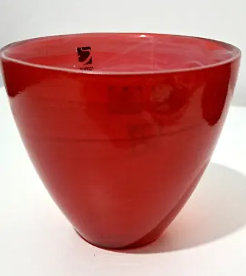 Buy Kosta Boda Small Red Glass Bowl SEA Glasbruk New • 8£