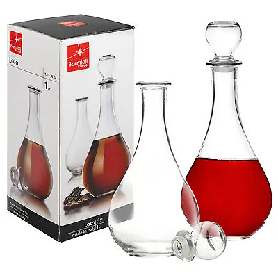 Buy Bormioli Rocco Loto Glass Decanter Wine Brandy Sherry Liqueur Alcohol Whisky New • 8.49£