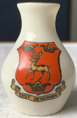 Buy Vintage W.H. Goss Crested China Vase. East Dereham Crest. VGC. • 3.99£